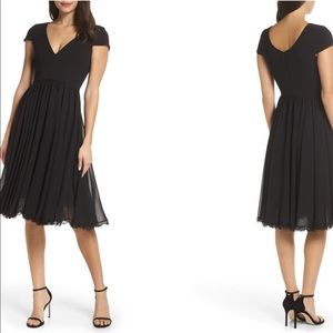 Chiffon Fit & Flare Cocktail Dress